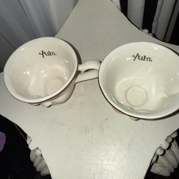 Vtg 1996 Bailey's Irish Cream Yum Boy Girl He She Winking Eye Coffee Tea Mugs 2 - Picture 5 of 9
